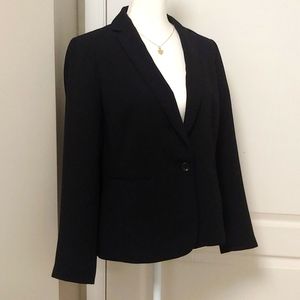 Talbots Basic Black Notched Lapel Fully Lined Blazer. Size 12P. Career. Dressy